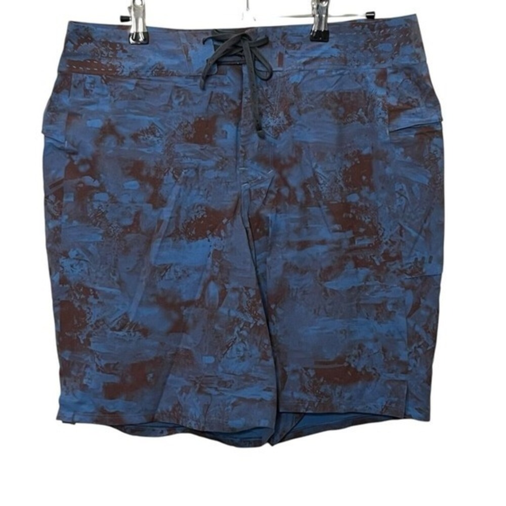 Lululemon Current State 9 Board Shorts Blue Brown Camo Swim Men's Size 33 - Picture 2 of 8